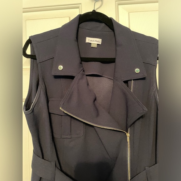 Calvin Klein, size 16, navy, sleeveless dress, like new - Picture 3 of 5
